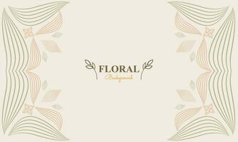 natural background with abstract natural shape, leaf and floral ornament in soft color style design vector