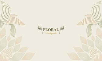 abstract floral background with abstract natural shape, leaf and floral ornament in soft color design vector