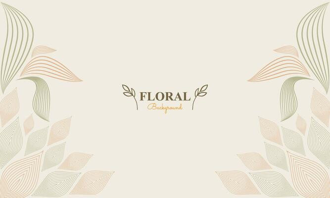 abstract floral background with abstract natural shape, leaf and floral ornament in soft color design