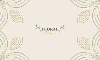 natural floral background with abstract natural shape, leaf and floral ornament in soft color style vector