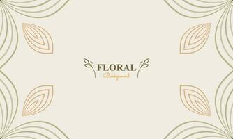 natural floral background with abstract natural shape, leaf and floral ornament in soft color style vector