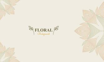 natural background with abstract natural shape, leaf and floral ornament in soft color style design vector