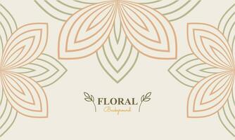 abstract floral background with abstract natural shape, leaf and floral ornament in soft color design vector