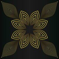 golden flower petal, luxury gold floral decoration vector