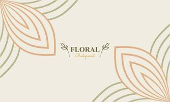 abstract floral background with abstract natural shape, leaf and floral ornament in soft color design vector