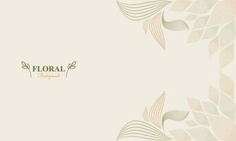 abstract floral background with abstract natural shape, leaf and floral ornament in soft color design vector