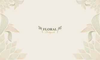 abstract floral background with abstract natural shape, leaf and floral ornament in soft color design vector