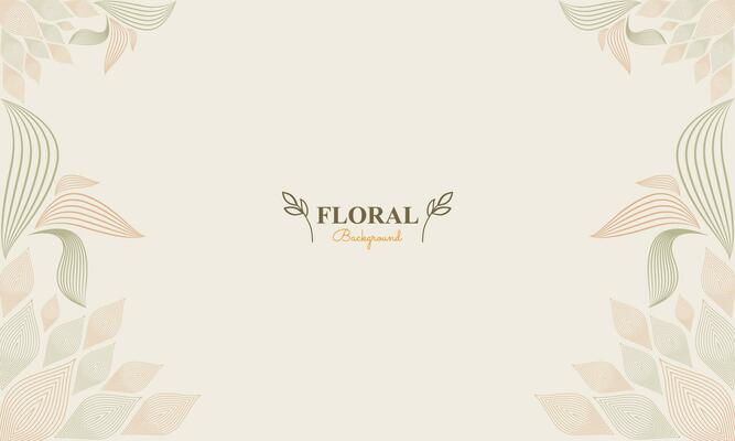 abstract floral background with abstract natural shape, leaf and floral ornament in soft color design