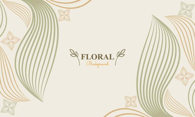 natural background with abstract natural shape, leaf and floral ornament in soft color style design
