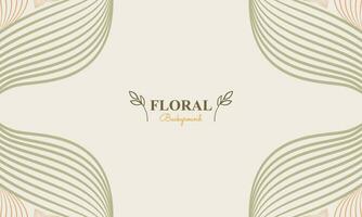 natural background with abstract natural shape, leaf and floral ornament in soft color style design vector