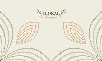 natural floral background with abstract natural shape, leaf and floral ornament in soft color style vector