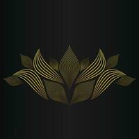 golden flower petal, luxury gold floral decoration vector