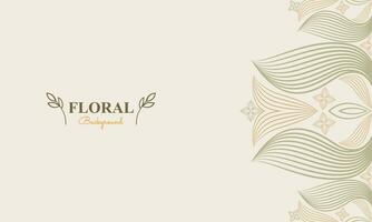 natural background with abstract natural shape, leaf and floral ornament in soft color style design vector