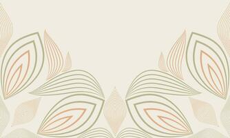abstract floral background with abstract natural shape, leaf and floral ornament in soft color design vector