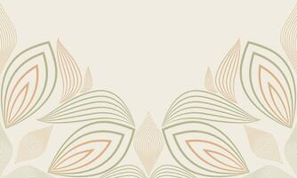 abstract floral background with abstract natural shape, leaf and floral ornament in soft color design vector