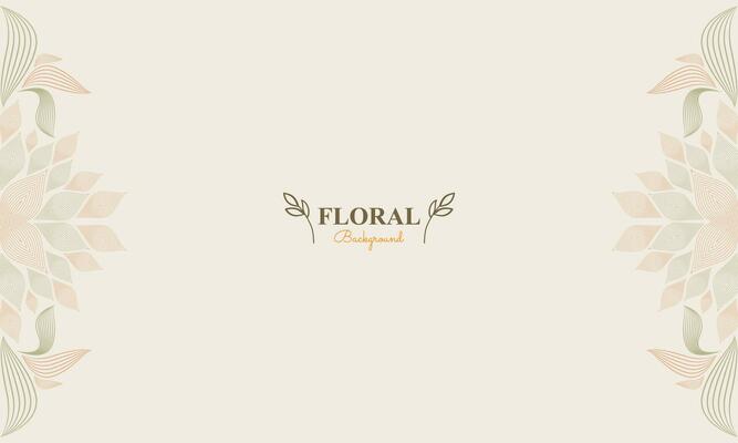 abstract floral background with abstract natural shape, leaf and floral ornament in soft color design