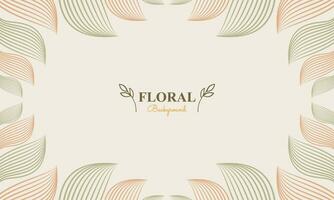 abstract floral background with abstract natural shape, leaf and floral ornament in soft color design vector