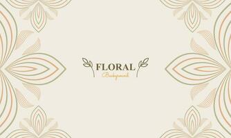 natural background with abstract natural shape, leaf and floral ornament in soft color style design vector