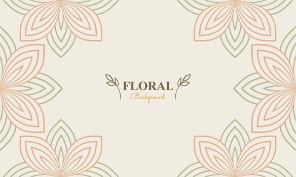 abstract floral background with abstract natural shape, leaf and floral ornament in soft color design vector