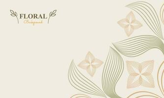 natural floral background with abstract natural shape, leaf and floral ornament in soft color style vector