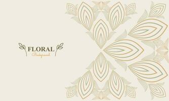 natural background with abstract natural shape, leaf and floral ornament in soft color style design vector