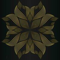 golden flower petal, luxury gold floral decoration vector