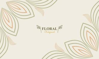 abstract floral background with abstract natural shape, leaf and floral ornament in soft color design vector