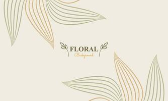 natural floral background with abstract natural shape, leaf and floral ornament in soft color style vector