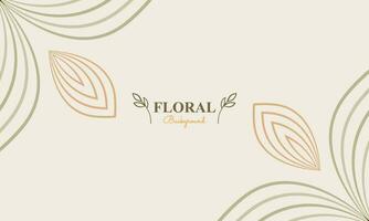 natural floral background with abstract natural shape, leaf and floral ornament in soft color style vector