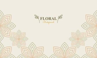 abstract floral background with abstract natural shape, leaf and floral ornament in soft color design vector