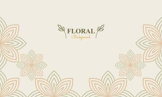 abstract floral background with abstract natural shape, leaf and floral ornament in soft color design vector