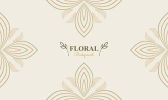 natural background with abstract natural shape, leaf and floral ornament in soft color style design vector