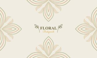 natural background with abstract natural shape, leaf and floral ornament in soft color style design vector