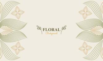 natural background with abstract natural shape, leaf and floral ornament in soft color style design vector