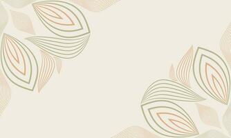 abstract floral background with abstract natural shape, leaf and floral ornament in soft color design vector