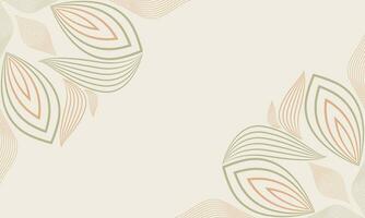 abstract floral background with abstract natural shape, leaf and floral ornament in soft color design vector