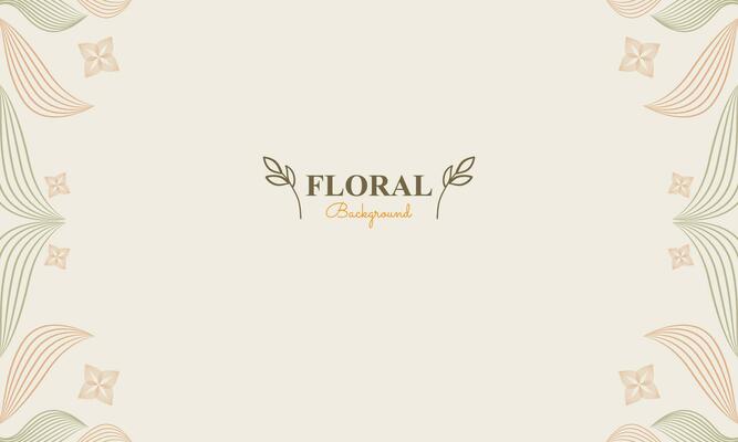 abstract floral background with abstract natural shape, leaf and floral ornament in soft color design