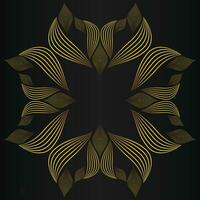 golden flower petal, luxury gold floral decoration vector