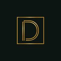 Minimalist D Letter Design for your Bussines vector