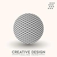 creativo golf pelota diseño para tu negocio vector