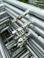 close up of construction scaffolding photo