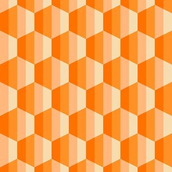 Orange geometric hexagon pattern use for background design, print, social networks, packaging, textile, web, cover, banner and etc. vector