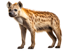 hyena's kant visie PNG ,hyena geïsoleerd Aan transparant achtergrond ,generatief ai