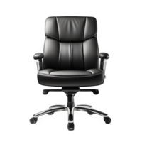 office chair isolated on transparent background ,boss business chair front view png ,generative ai