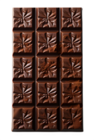 chocolate bar png ,rectangular chocolate bar isolated on transparent background ,generative ai