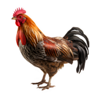 poulet côté vue png ,poule isolé sur transparent Contexte ,génératif ai