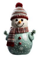 boneco de neve isolado png ,boneco de neve estátua isolado em transparente fundo , generativo ai