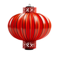 Traditional Chinese red lantern isolated on transparent background ,red lantern ornament ,generative ai png