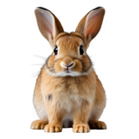 rabbit isolated on transparent background ,cute bunny cut out png ,generative ai