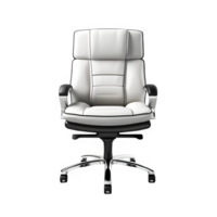 office chair isolated on transparent background ,boss business chair front view png ,generative ai